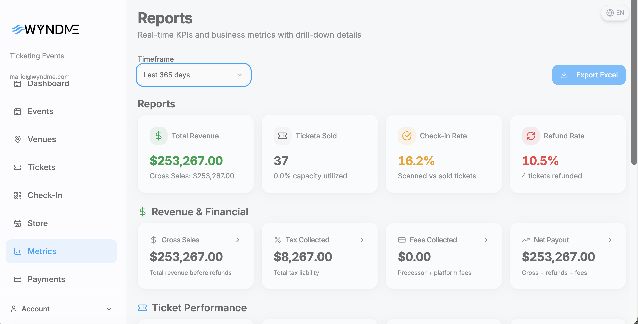 Every ticket and every dollar, in one place